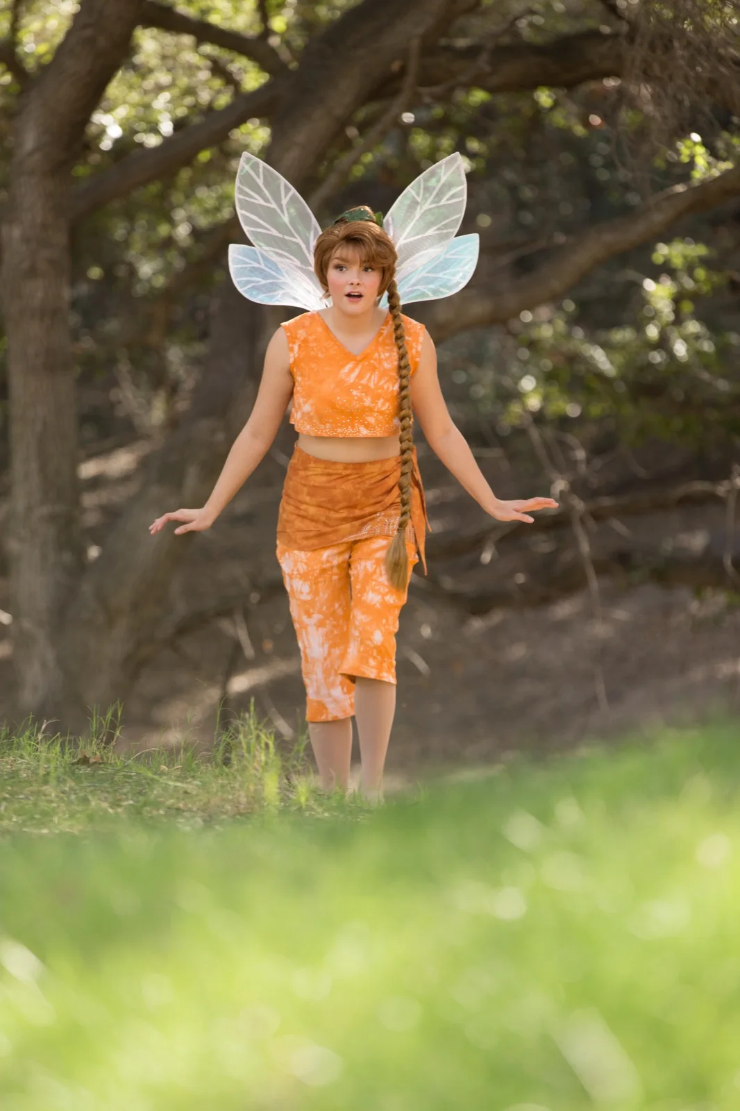 Orange Fairy party character in Cincinnati