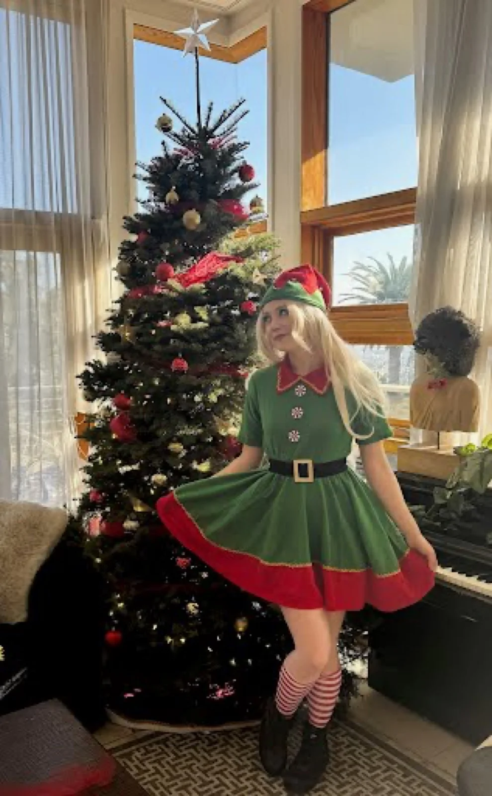 Holiday Elf party character in Cincinnati
