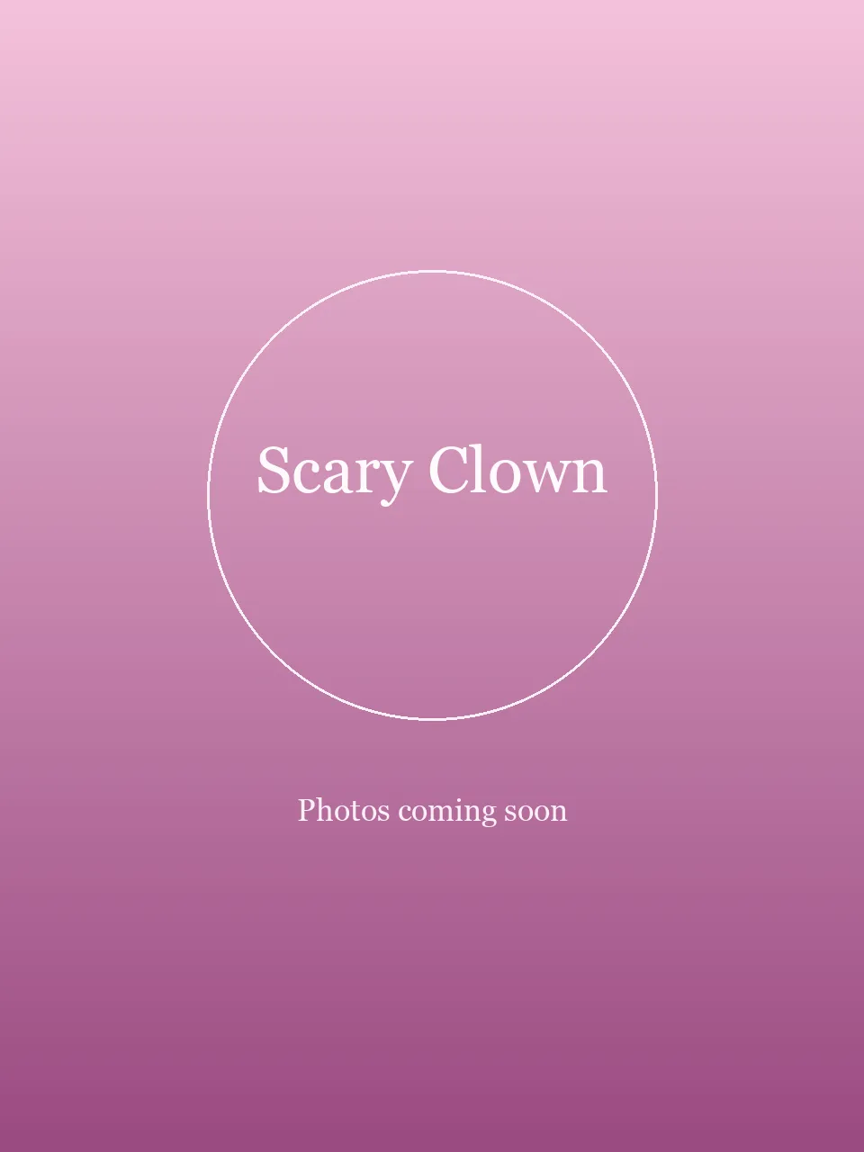 Sinister Circus Clown party character in Cincinnati